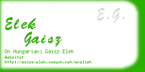 elek gaisz business card